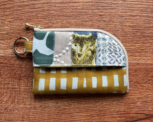 ミナペルホネン L字ファスナーポーチ ポケットティッシュケース sora