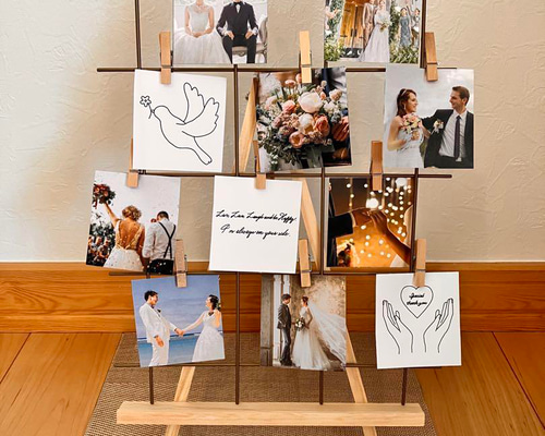 IKEAフォトフレーム 4枚　結婚式　ウェルカムボード IKEAで見つけた♡結婚式に使いたいアイテム20選 | ウェディング