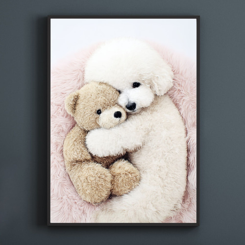 くまのぬいぐるみ - ビションフリーゼ犬】テディーベア・teddy bear