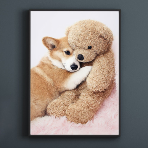 くまのぬいぐるみ - ウェルシュコーギー犬】テディーベア・teddy bear