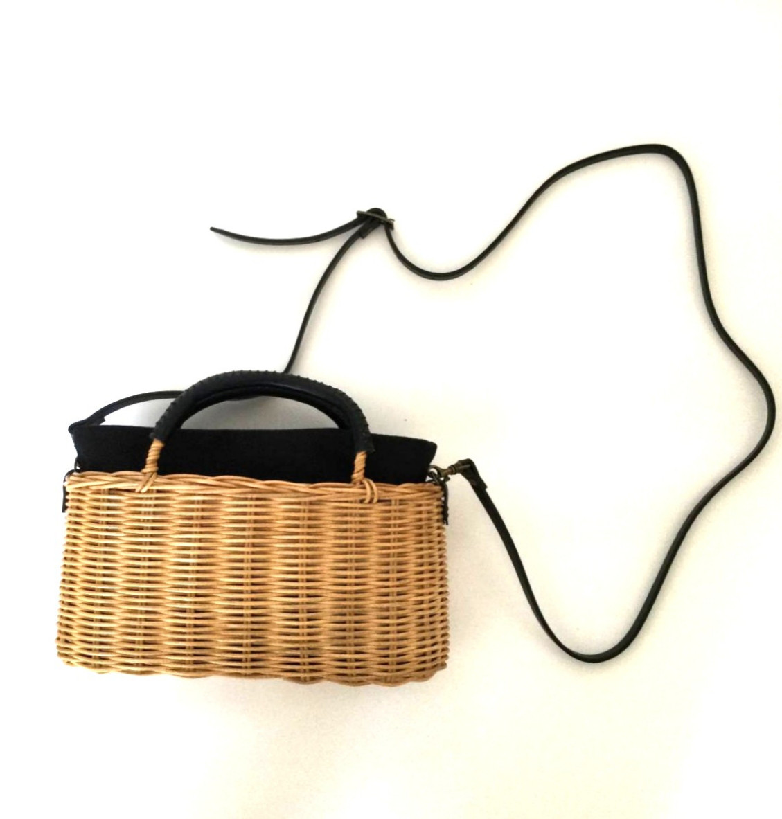 《受注制作》本革ショルダーカゴポシェット    2wayラタンかごバッグ     カゴショルダーバッグ    選べる内袋