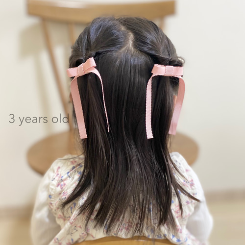 ロングリボン♡ヘアゴム キッズ ベビー セレモニー 子供 赤ちゃん