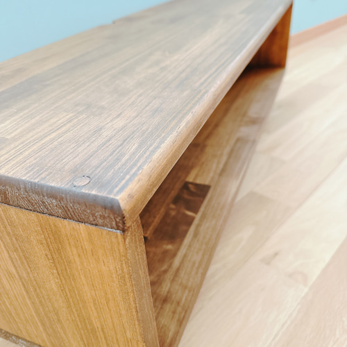 受注生産】テレビボード 90cm幅 パイン集成材 ダーク