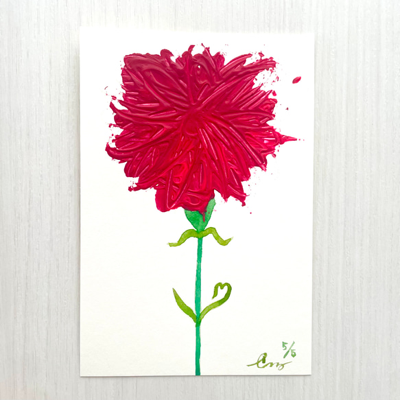 原画】【手描き】5枚限定 母の日 メッセージカード ポストカード