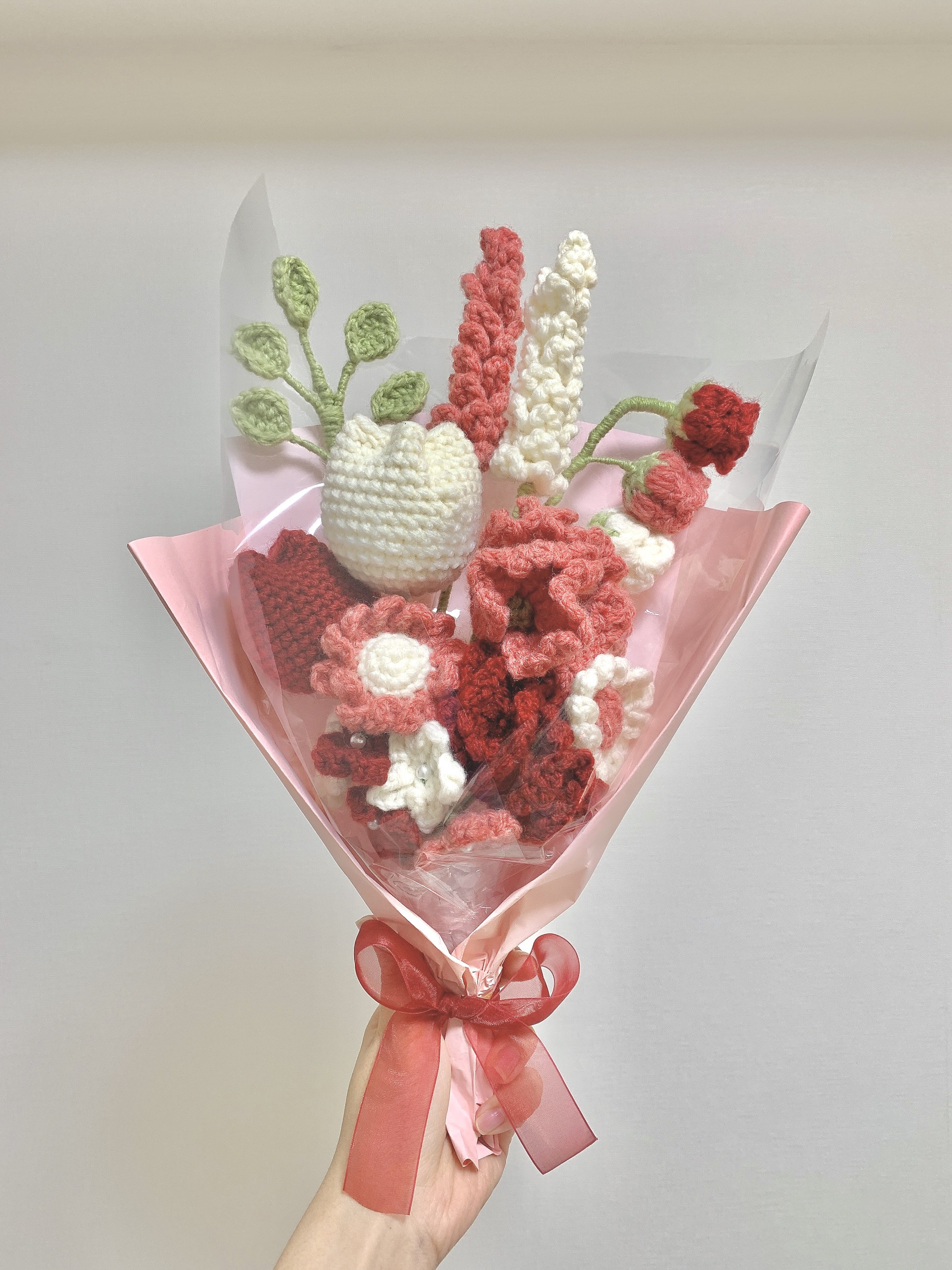 枯れない花束　毛糸の花束　母の日ギフト　カーネーション　記念日　プレゼント　オーダーメイド