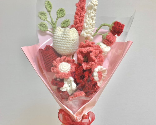 枯れない花束 あみぐるみ プレゼント 誕生日 かぎ編み 毛糸 毛糸の花束 母の日 2259a070fd8decfcea2406ffc8d628