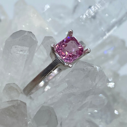 天然石　ピンクジルコン　ルース　天然石リング ピンクジルコン（天然石）のシンプルリング 指輪・リング らん