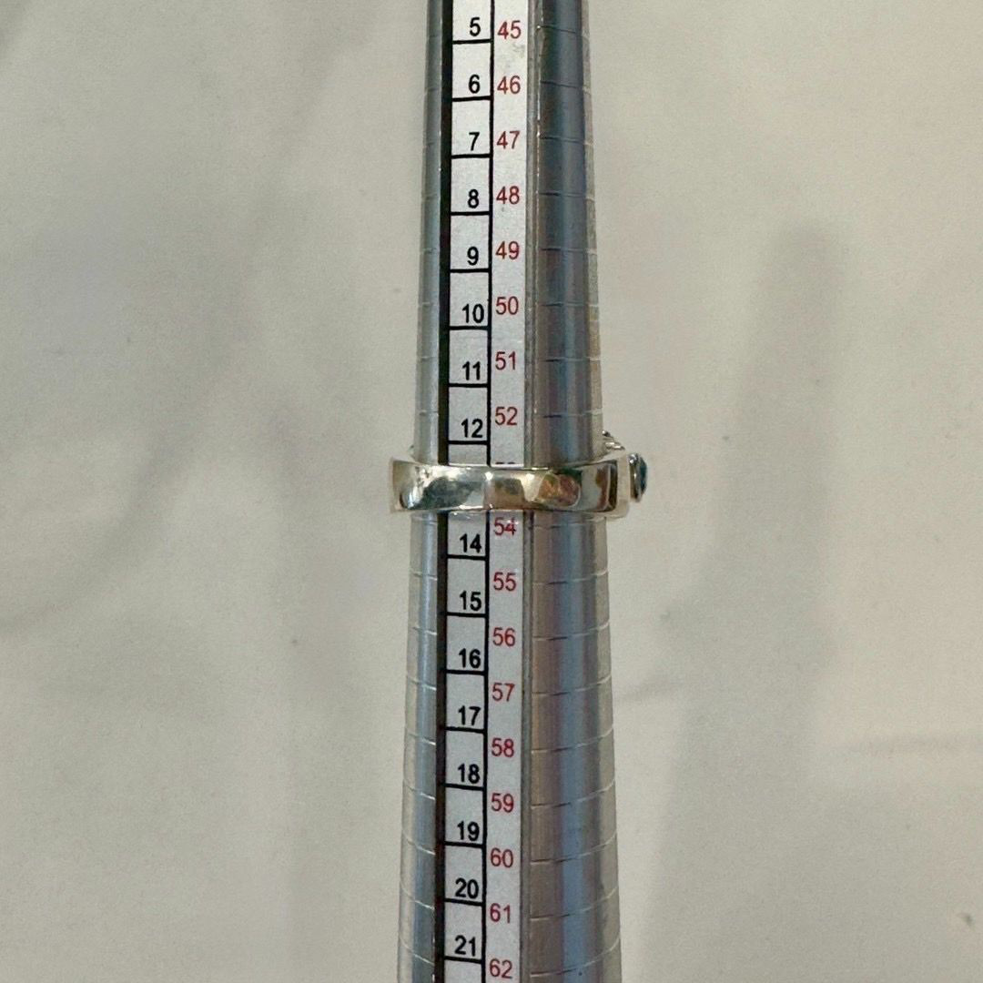 シルバーリング ムーンストーン 13号 シルバー925 天然石 レディース 一点物 ハンドメイド