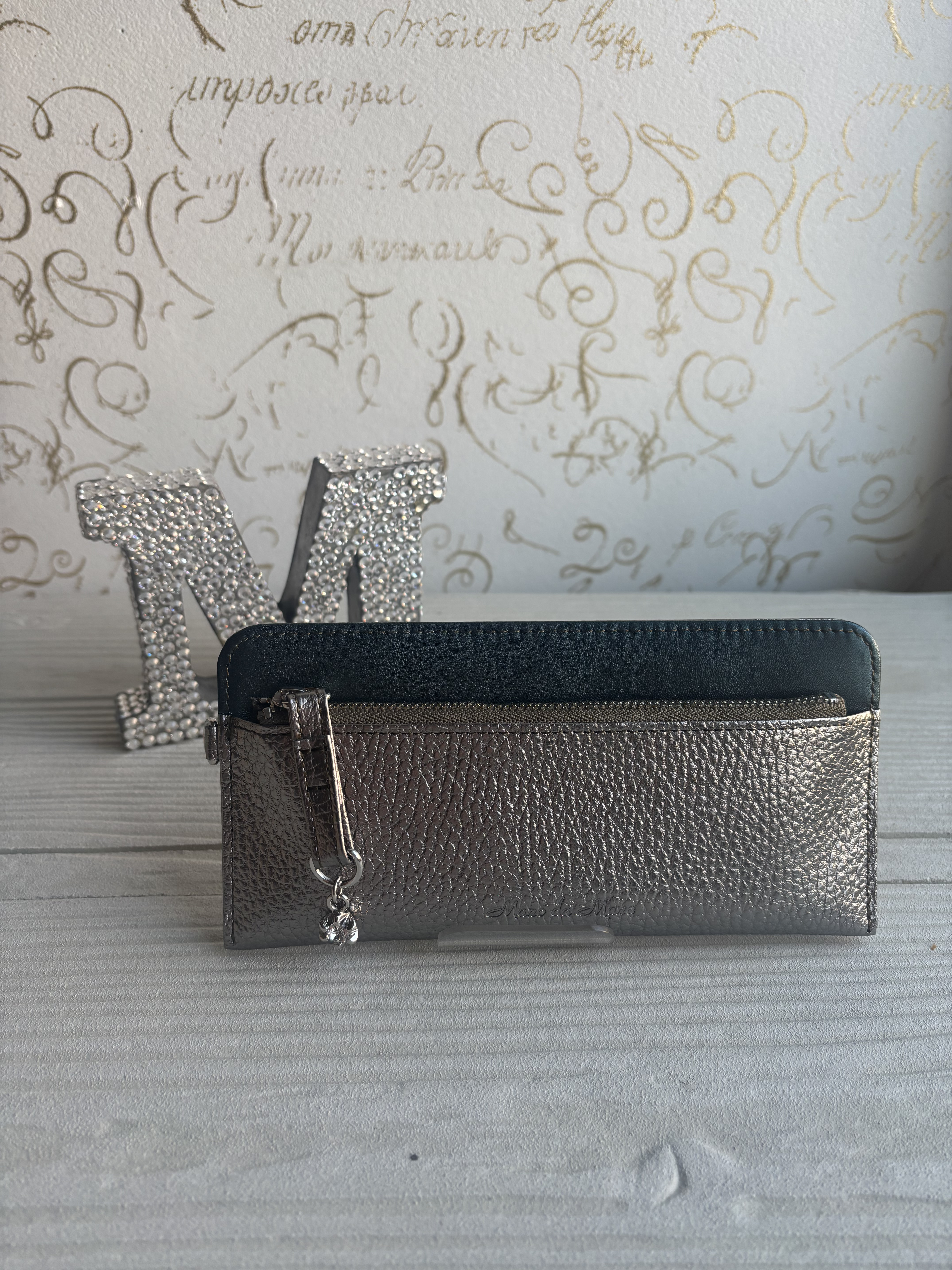 薄くてスッキリフラット財布　ピューター