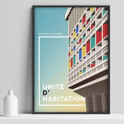 ユニテ ダビタシオン マルセイユ/ル コルビジェ/ポスター ル