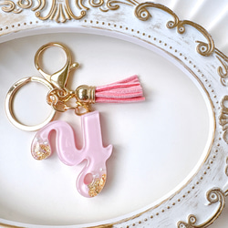 アルファベット イニシャル キーホルダー Y レジン ハンドメイド