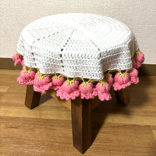 [58]花束マルチカバー ランチョンマット かぎ編み 受注製作】花束マルチカバー ランチョンマット かぎ編み