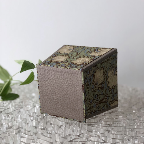 卓上ダストボックスS＜カルトナージュ＞ウィリアムモリス ピンパネル