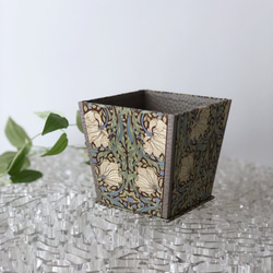 卓上ダストボックスS＜カルトナージュ＞ウィリアムモリス ピンパネル