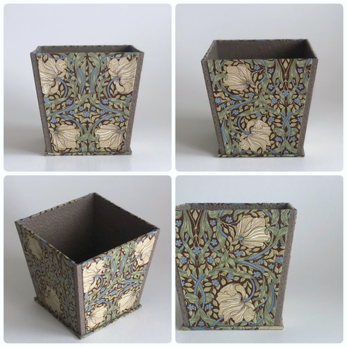 卓上ダストボックスS＜カルトナージュ＞ウィリアムモリス ピンパネル