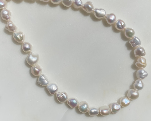 バロックパール✨淡水パールネックレス✨ショートネックレス✨38〜44cm