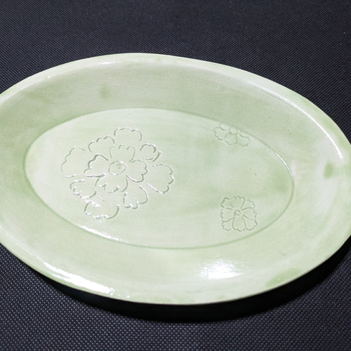 特価！】天平プレート 3つセット 秘色(ひそく)奈良・平安時代のお皿 中