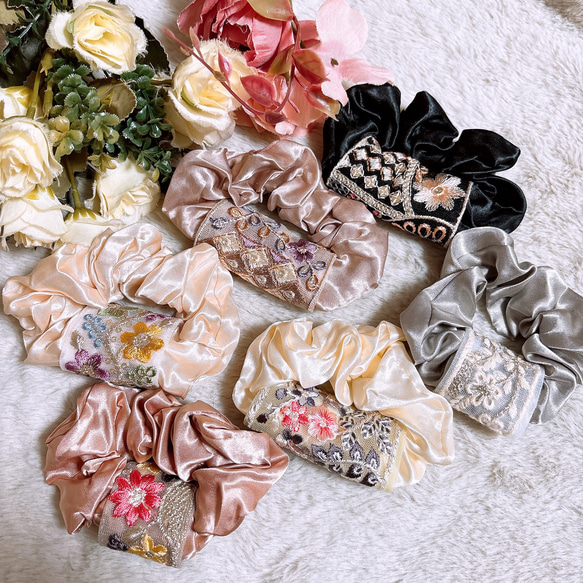ハンドメイド☆シュシュ （和風のささやき - ハンドメイド
