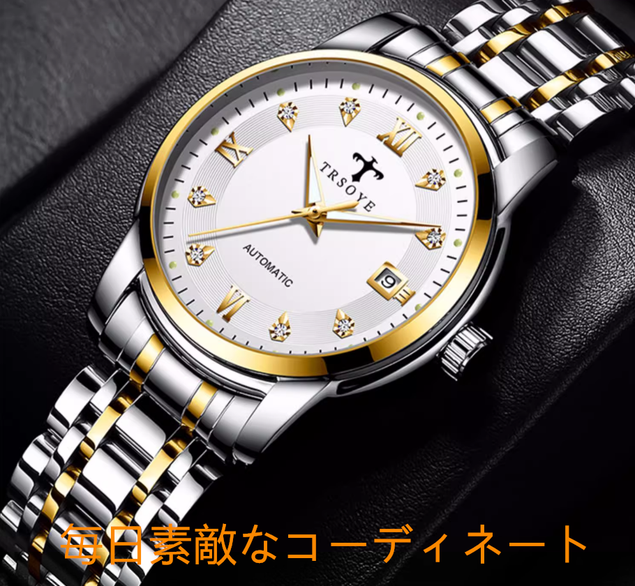 スイス正規品男性用トゥールビヨン機械式時計全自動スケルトン防水