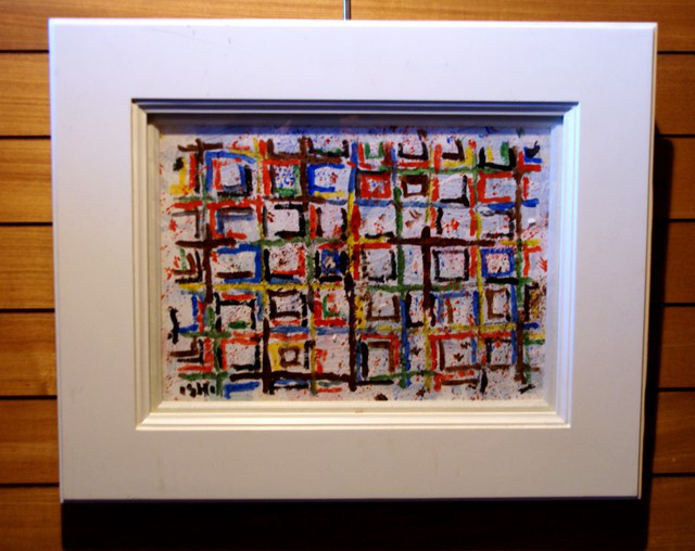 抽象画　現代アート「彩-12」　F４号　油彩の抽象画、