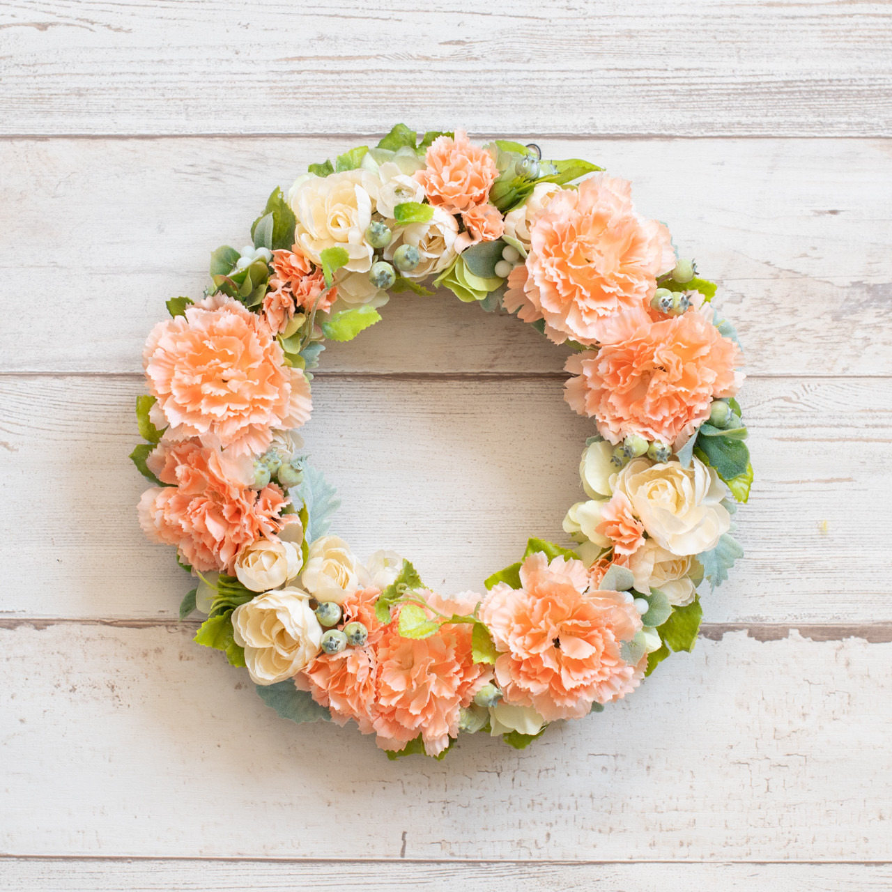 初夏のサーモンピンクリース【直径約22㎝】