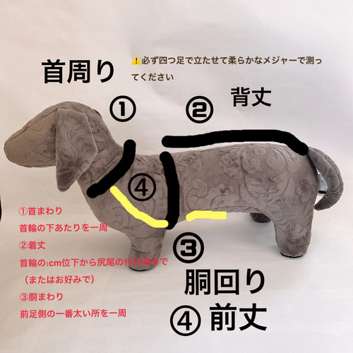 完成品】ミニチュアダックス DSサイズ 犬服 ハンドメイド ワッフル生地