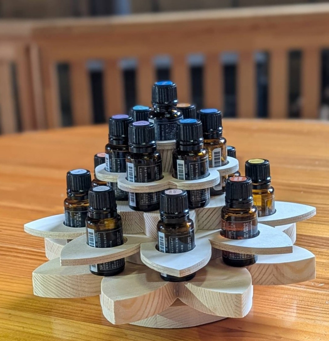 花型3段アロマスタンド（スリムタイプ・回転式）