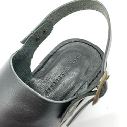 【grow naturally】ハンドメイド栃木レザーサンダル　ブラック 6枚目の画像