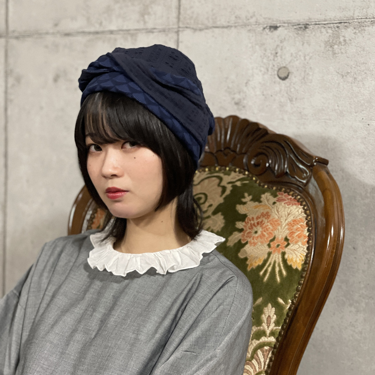 リバーリバーシブルヘアターバン幾何<NB>