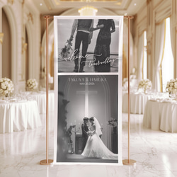 選べる４種のデザイン！ウェディングタペストリー ポール＆紐付き 3枚目の画像