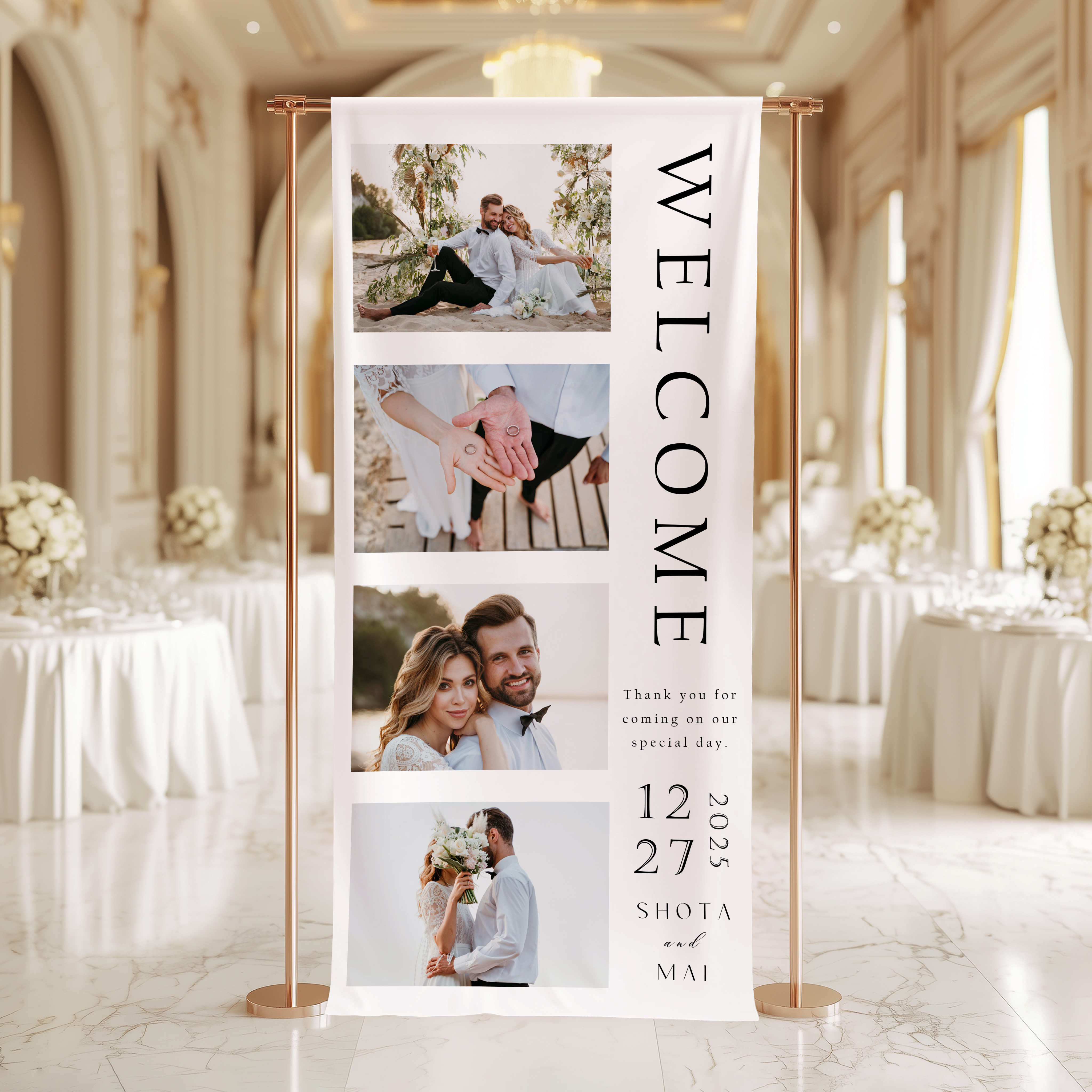 ウェディング タペストリー 大 ウェルカムタペストリー 3枚セット【TP03】ウェディング 結婚式