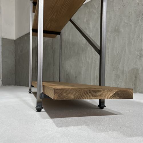 手作り3段ラック　木材　アイアン アイアンスパイスラック・3段木材バージョン - BULU0O0'S GALLERY