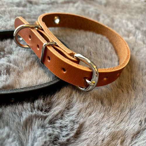本革レザー首輪】小型犬用／Sサイズ／選べる3色〈刻-TOKI-〉愛犬に