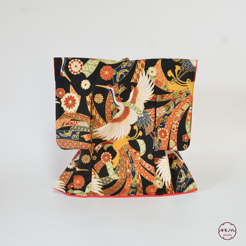 木製衣桁ミニサイズ 鶴の絵柄 木製衣桁 鶴の絵柄