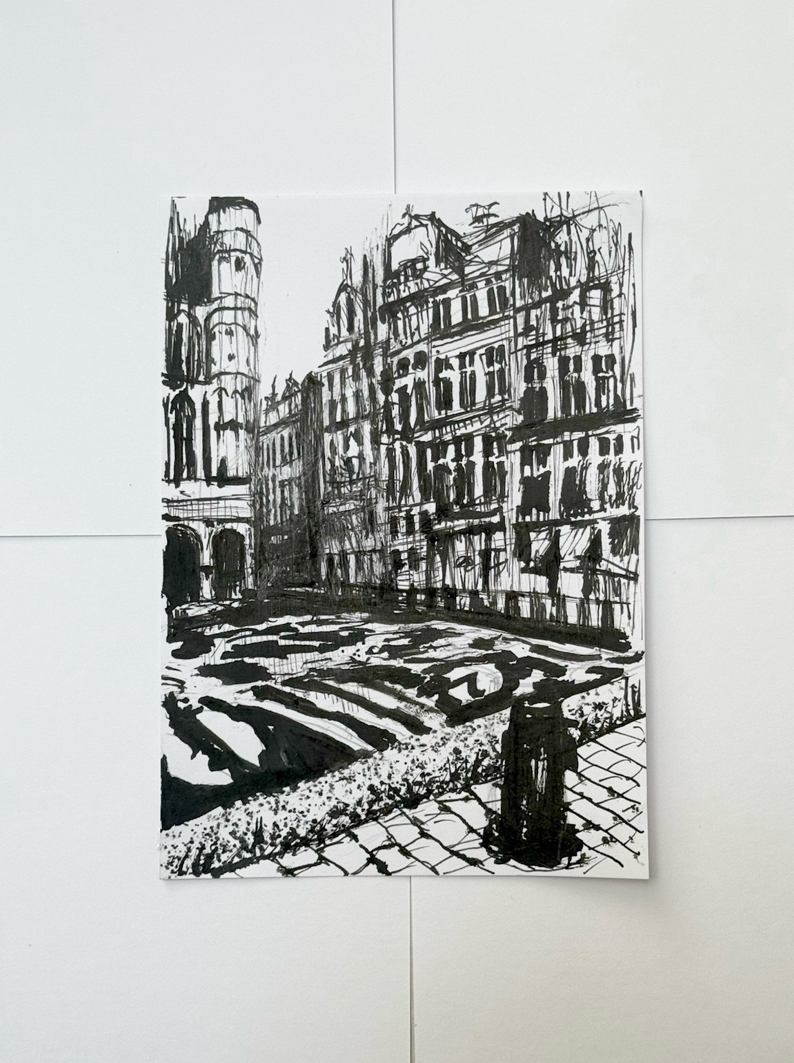 風景画 ペン絵 限定版美術品 展覧され AAA GALLERY『ペン画の世界展 2024 vol.2』