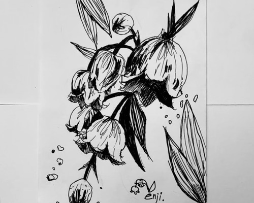 鈴蘭 ペン画 B5サイズ 絵画 enji 通販 19261989｜Creema(クリーマ