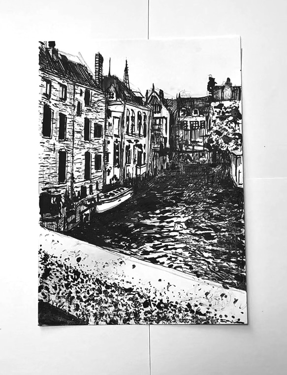 ヨーロッパ風景画 ペン画 B5サイズ 絵画 enji 通販 19261995｜Creema