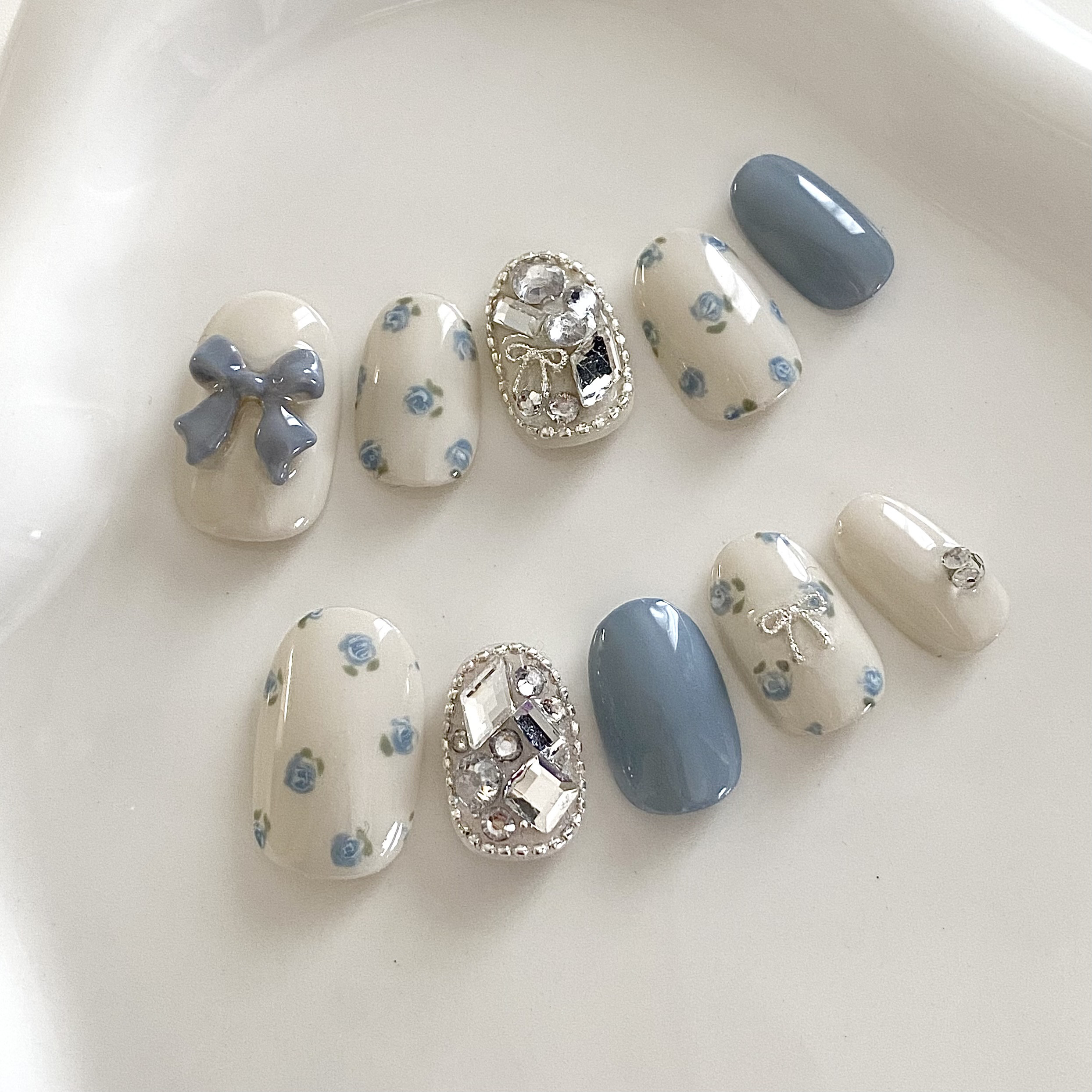 ネイルチップ ワンホン ぷっくりフラワー リボン ビジュー 楽天市場】和柄/ぷっくりフラワーネイルブロンズ レッド