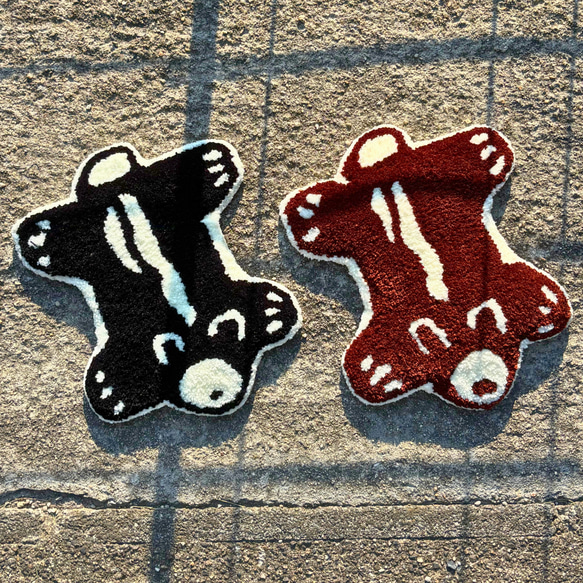 mini bear rug | オリジナルタフティングラグ（ミニくまラグ