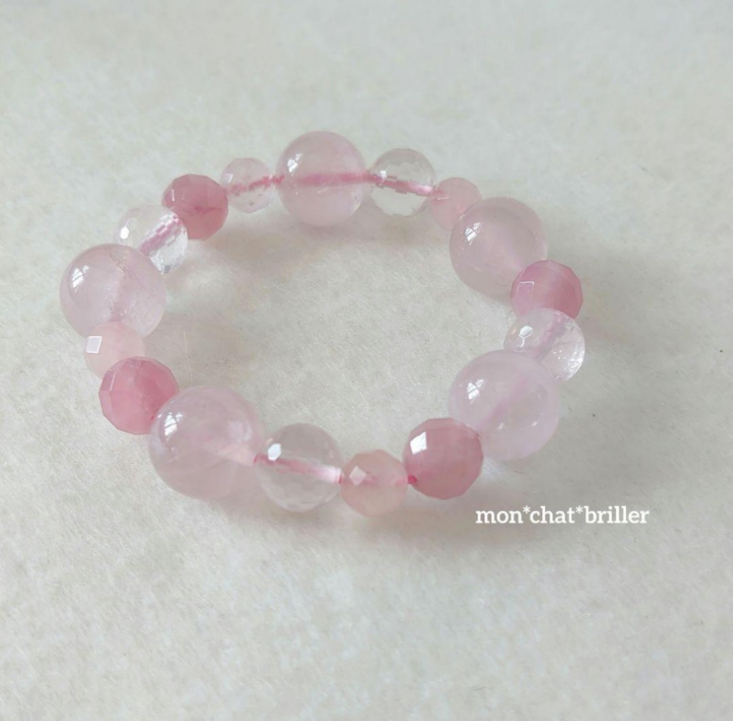 The！ローズクォーツのブレスレット　素敵な逸品