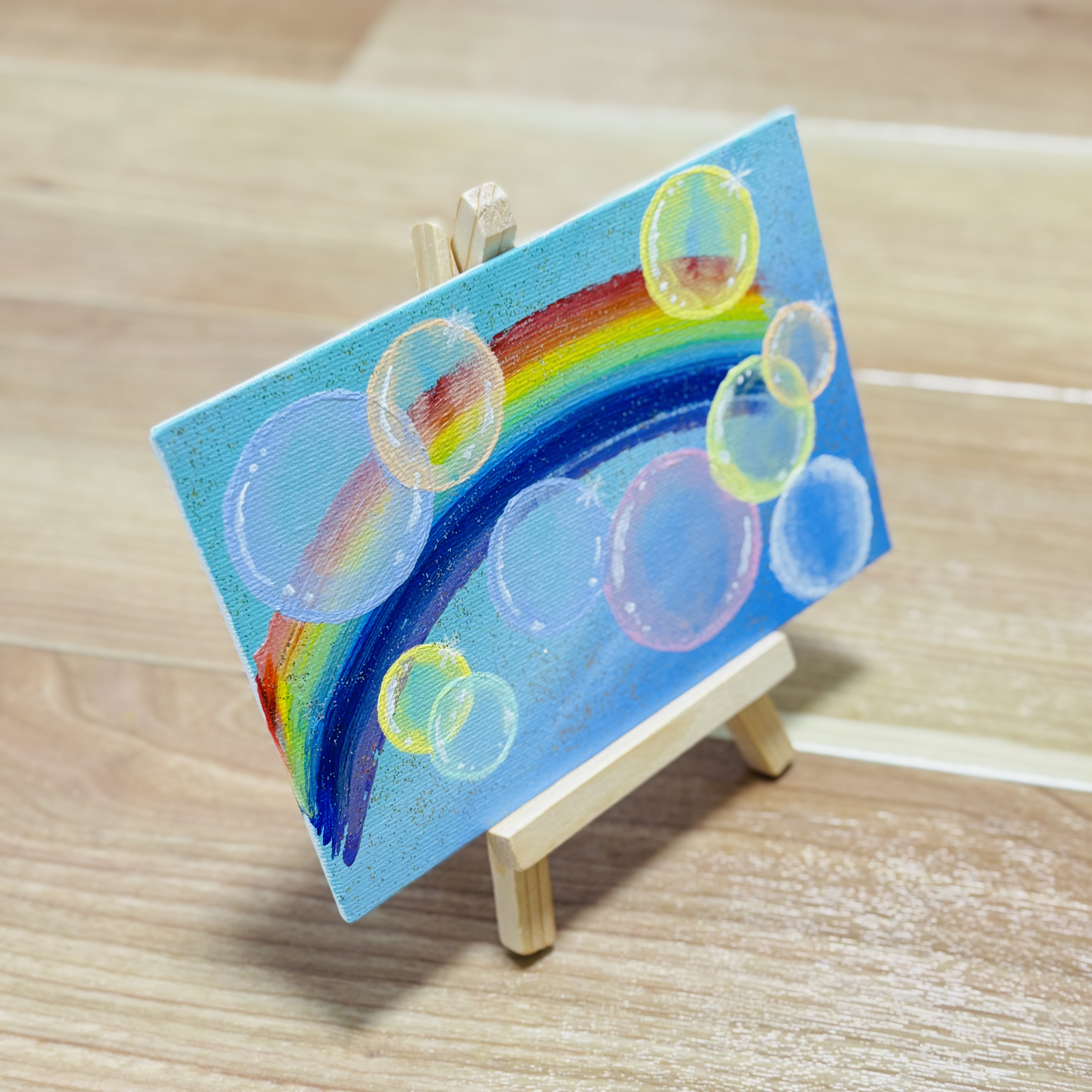 ワオキツネザル キャンバス オリジナル アクリル絵の具