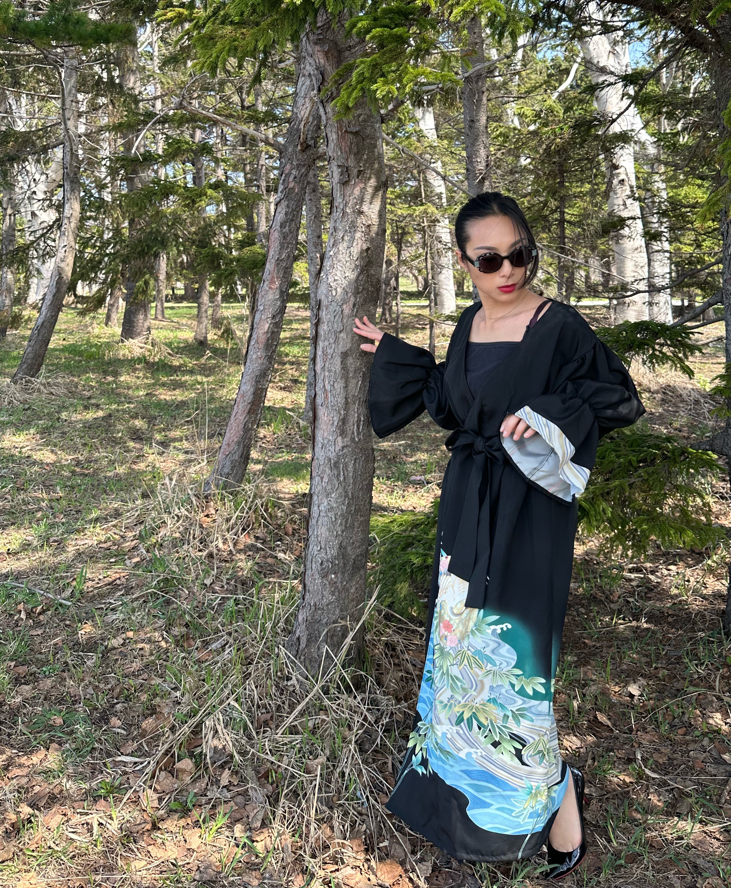 【受注制作】パフスリーブドレス　-律Ritu-世界に1つの着物服