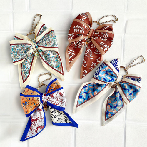 エレガント 2wayリボンスカーフ バッグチャーム その他アクセサリー