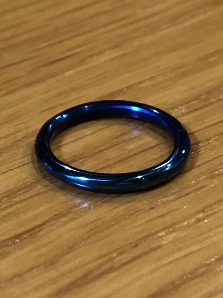 titanium ring “maru” bule 3号　純チタン製リング 指輪 サイズが合えばお買い得品
