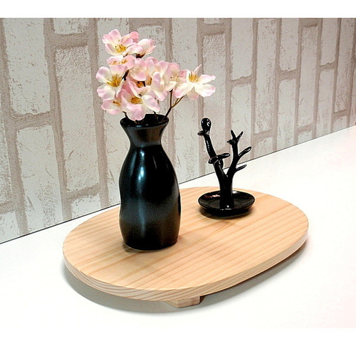桧(ひのき) 飾り台・花台 楕円型 / 木製雑貨 その他インテリア雑貨
