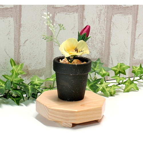 桧(ひのき)小さな飾り台・花台八角形 / 木製雑貨 その他インテリア雑貨