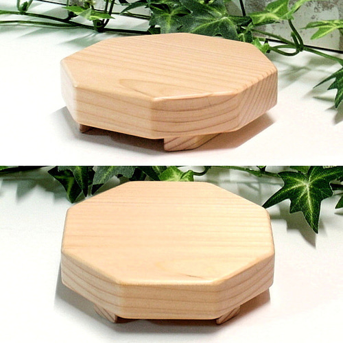 桧(ひのき)小さな飾り台・花台八角形 / 木製雑貨 その他インテリア雑貨