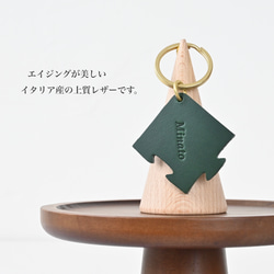 ４人でお揃い♪名入れ出来るイタリア革のパズルキーホルダー#6色から選べる！ 4枚目の画像