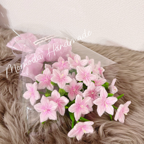 モールフラワー ピンクの千鳥草 小さな花束 枯れない花 アートフラワー