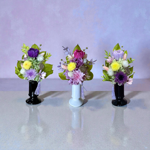 Newカラー登場！プリザーブドフラワーの仏花/お供え花 【爽S